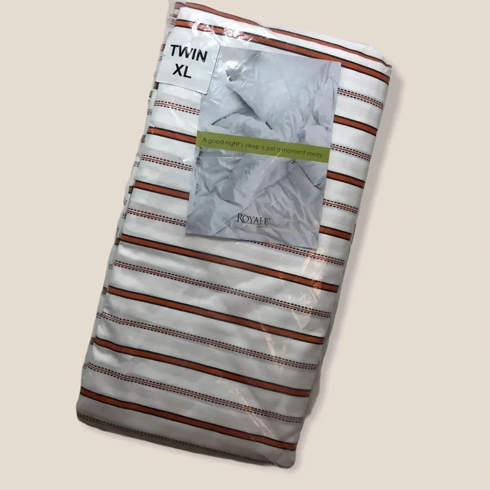 3 Piece Rugby Orange Sheet Set